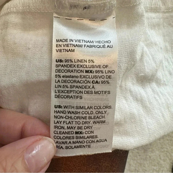 CHICOS White Linen Top - Picture 5 of 8